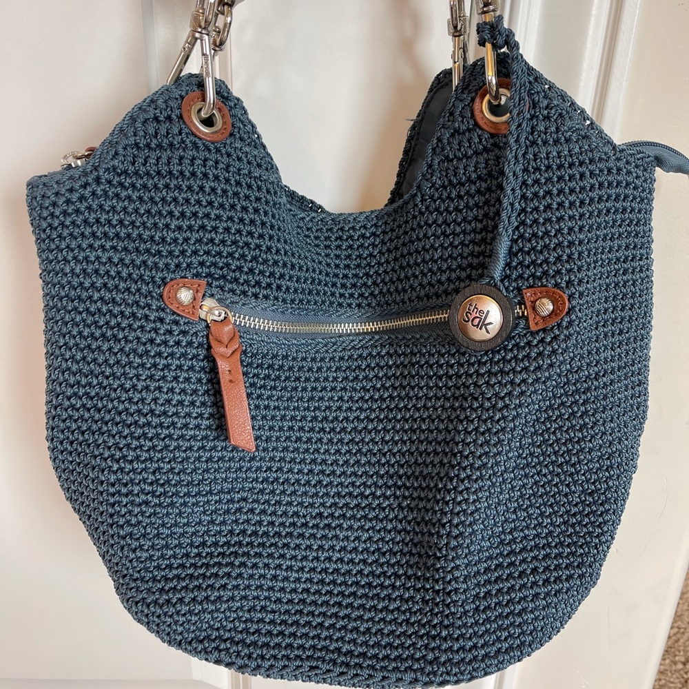 Boho The Sak handbag crochet blue